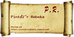 Pintér Rebeka névjegykártya